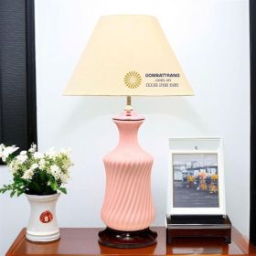 Đèn ngủ gốm Cao Cấp- Sắc Hồng Nhẹ Nhàng Cho Phòng Ngủ