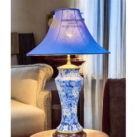 Đèn ngủ gốm trang trí phòng khách đơn giản đẹp bắt mắt