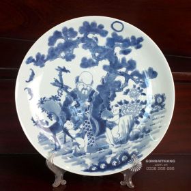 Đĩa cổ ngày xưa vẽ ông Thọ sang trọng
