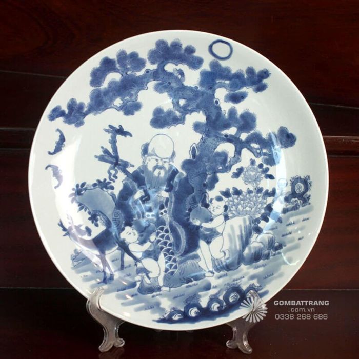 Đĩa cổ ngày xưa vẽ ông Thọ sang trọng