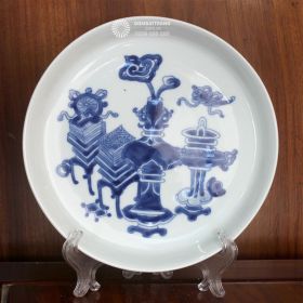 Đĩa gốm Bát Tràng xưa Cố Đồ cực đẹp