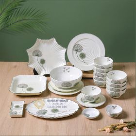 Đĩa Gốm Sứ Bát Tràng Bồ Công Anh Đẹp Cao Cấp