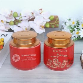 Hộp Đựng Chè Khô Mạ Vàng Đẹp Cao Cấp