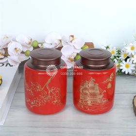 Hộp Đựng Chè Khô Quà Tặng Gốm Sứ Đẹp