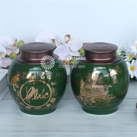 Hộp Đựng Trà Bằng Gốm Hút Lộc Giá Tốt