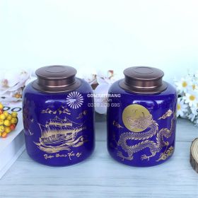 Hộp Đựng Trà Bằng Gốm Quà Tặng Gốm Sứ Rẻ