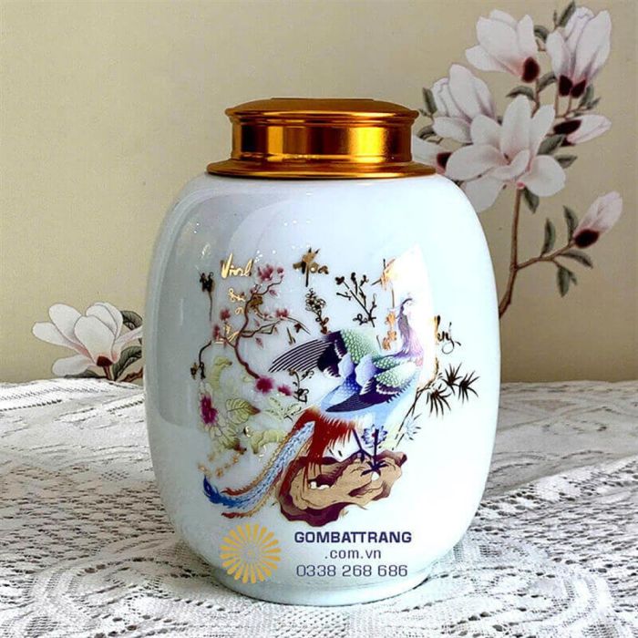 Hộp Đựng Trà Cao Cấp Quà Tặng Gốm Sứ Đẹp