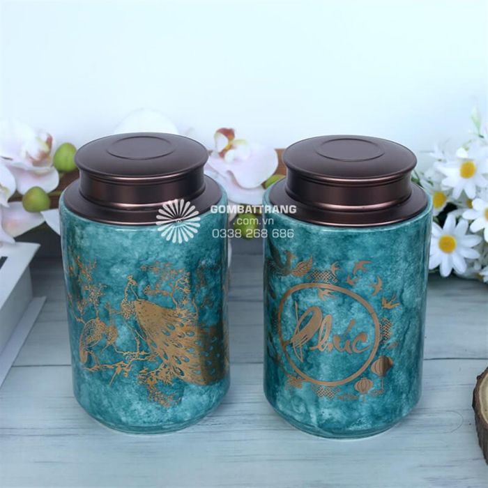Hộp Trà Gốm Hút Lộc Công Phúc Đẹp