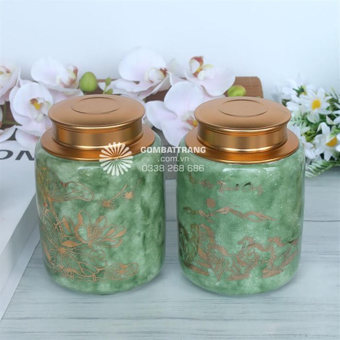 Hộp Trà Gốm Phong Thủy Đẹp Sang