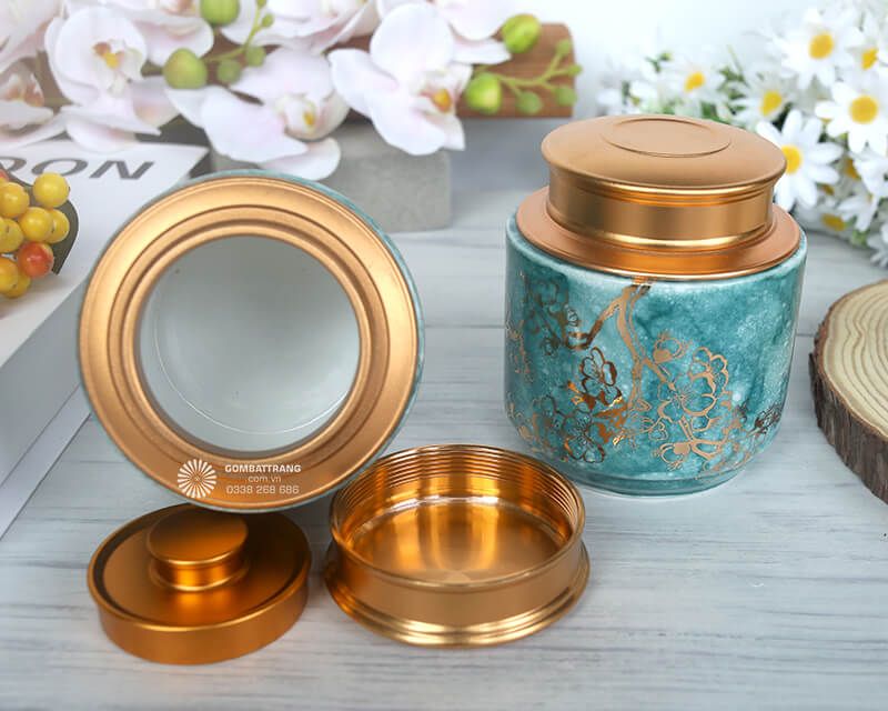 Hũ đựng chè có thể dùng để đựng cà phê, ngũ cốc hay gia vị, vừa thực dụng vừa trang trí