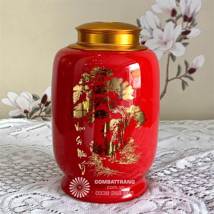 Hũ Đựng Trà Bát Tràng Gốm Sứ Cao Cấp