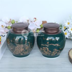 Hủ Đựng Trà Đẹp Mạ Vàng Sang Trọng