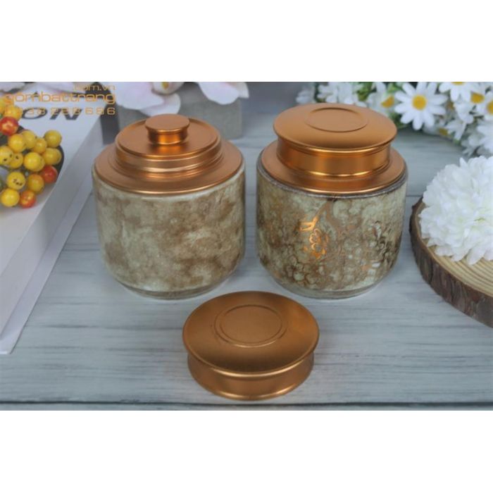 Hũ đựng trà gốm Bát Tràng