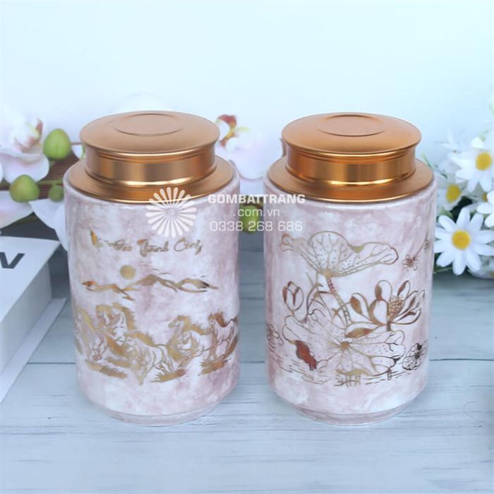Hũ Đựng Trà Quà Tặng Gốm Sứ Rẻ Đẹp Sang