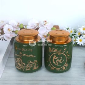 Hũ Sứ Đựng Trà Phong Thủy Trang Trí Bàn Trà