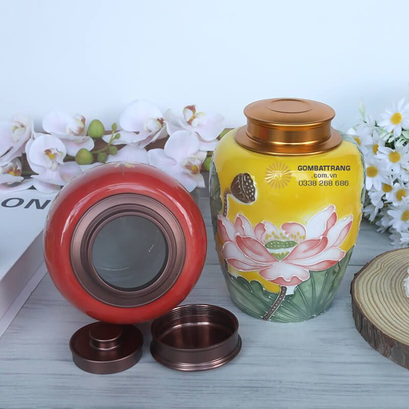 Hũ sứ đựng trà giúp bảo quản hương vị tự nhiên