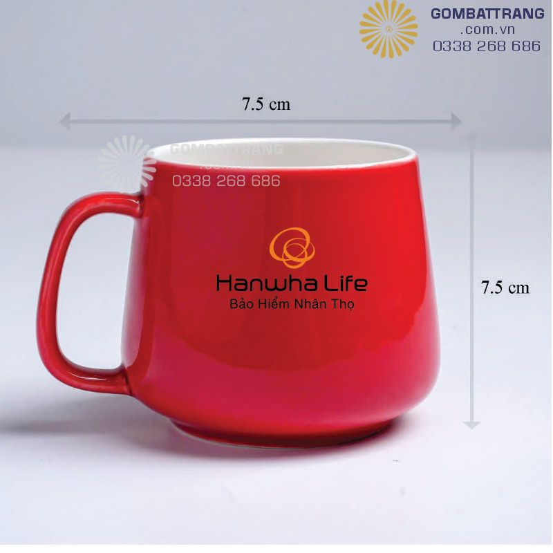 In logo lên cốc sứ sản phẩm chất lượng, sứ sạch an toàn, kiểu cách tinh tế, in logo theo yêu cầu đẹp, bền mầu, quà tặng giá rẻ cho mọi doanh nghiệp