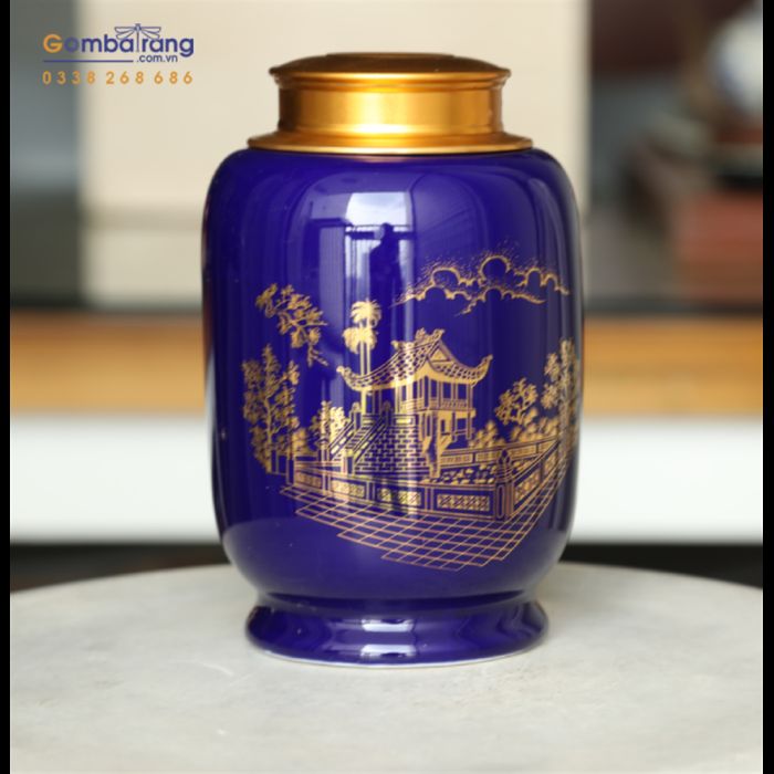 Lọ đựng chè Bát Tràng cao cấp
