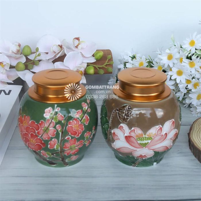 Lọ Đựng Chè Đẹp Gốm Sứ Quà Tặng
