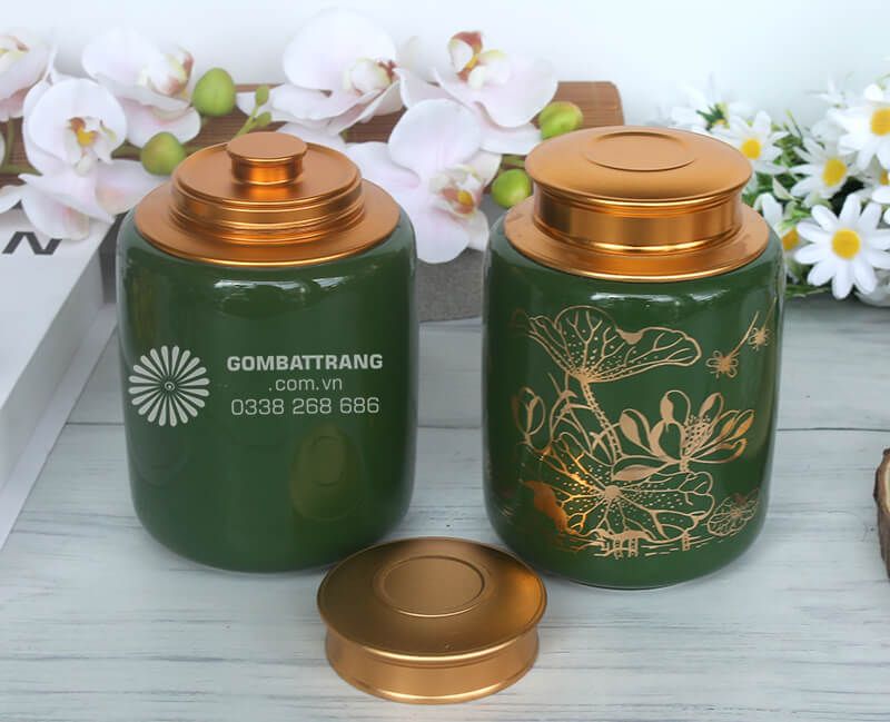 Hộp đựng trà bằng gốm lý tưởng cho những ai yêu thích sự tao nhã và muốn sự bình yên, thanh tịnh cho không gian thưởng trà