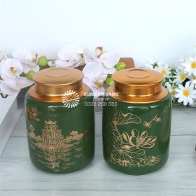 Lọ Đựng Trà Quà Tặng Gốm Sứ Truyền Thống