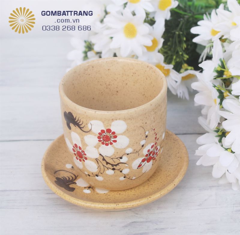 Chén cổ cao, sâu lòng, dung tích lớn