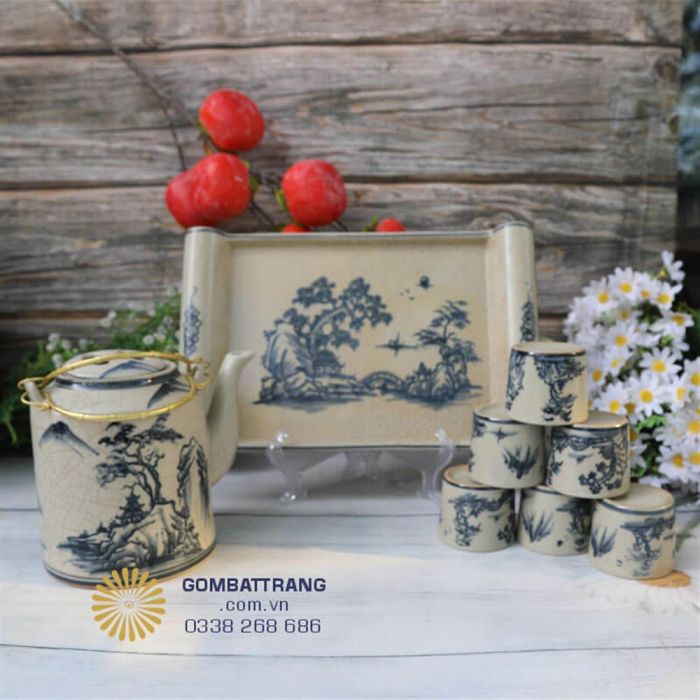 Ấm chén men rạn HULA25 1700