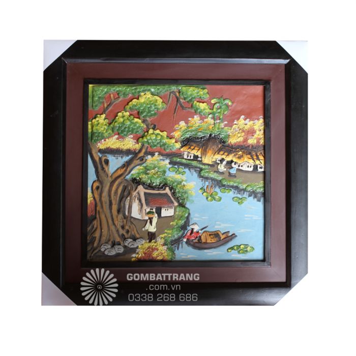 Tranh gốm Bát Tràng GIAHII4576