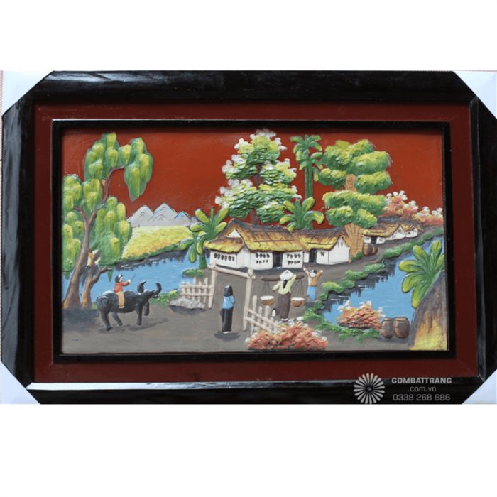 Tranh gốm Bát Tràng GIAHII4693