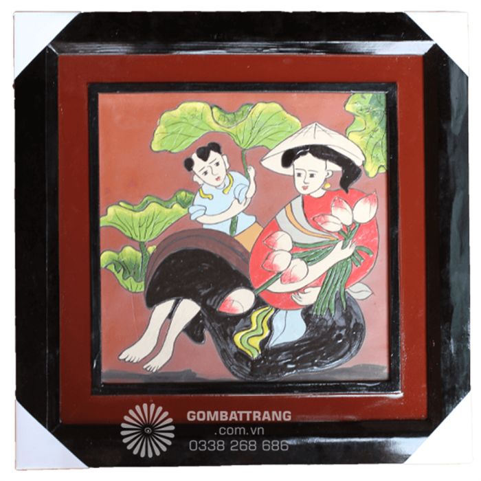 Tranh gốm Bát Tràng GIAHII4502