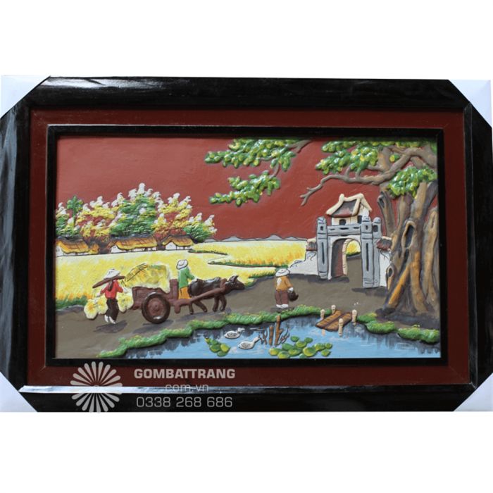 Tranh gốm bát tràng GIAHII4742