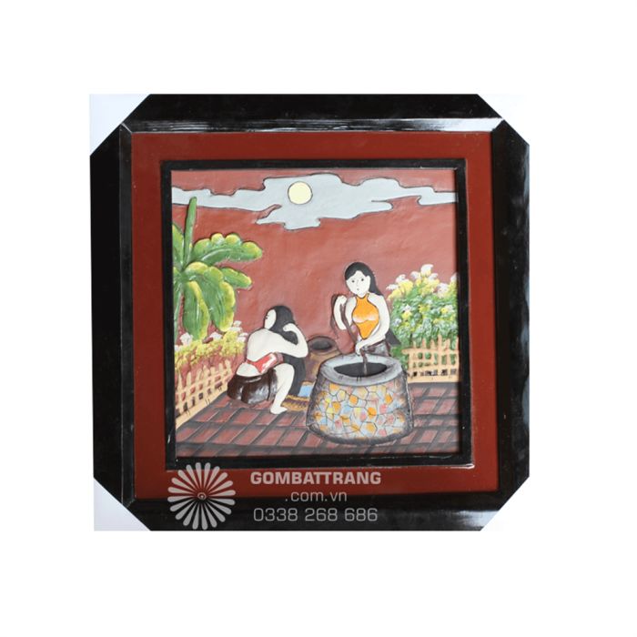 Tranh gốm Bát Tràng GIAHII4527