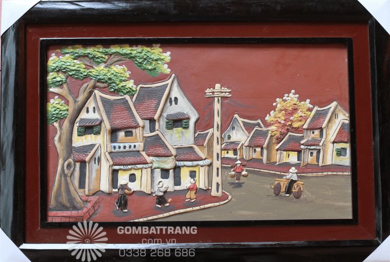 Tranh gốm phù lãng phố cổ – tinh hoa nghệ thuật Việt