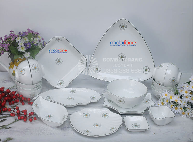 Bát đĩa Bát Tràng in logo , nhiều mẫu mã đẹp, sang trọng, hộp đựng quà cao cấp
