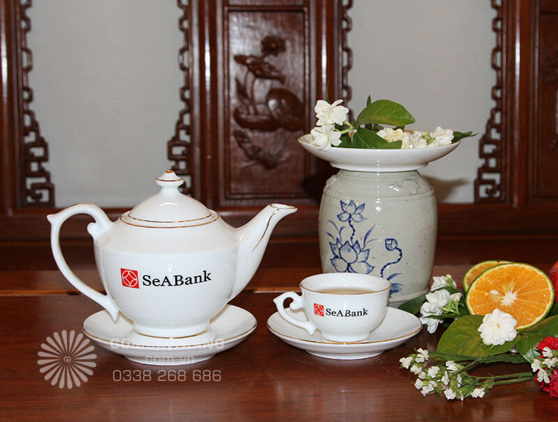 Quà tặng ấm chén in logo