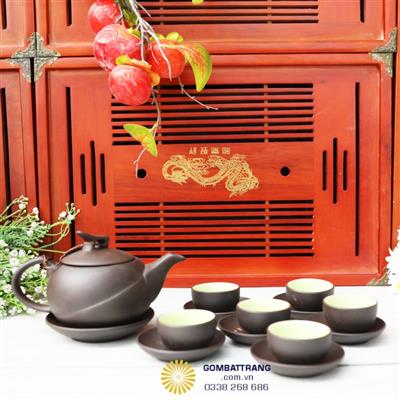 Bộ ấm chén pha trà đẹp Bát Tràng trang trí phòng