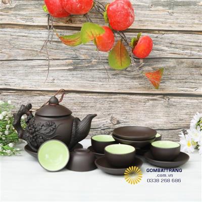 Bộ ấm trà đạo giá rẻ Bát Tràng – Nét đẹp tinh xảo