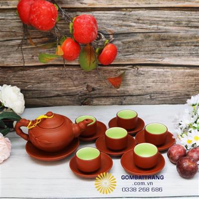 Bộ gốm lá trúc Bát Tràng hot nhất thị trường