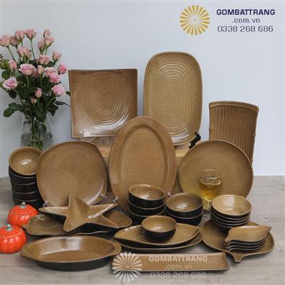 Bát đĩa nhà hàng cao cấp gốm Bát Tràng