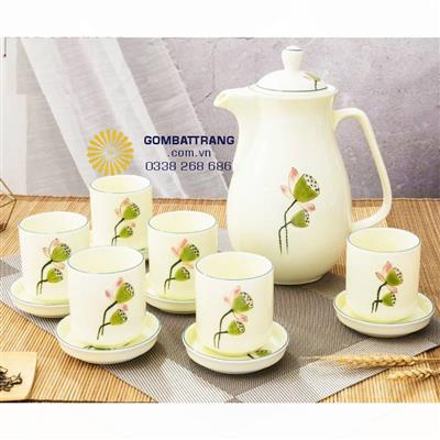 Bộ ấm chén Bát Tràng giả – mẫu được ưa chuộng nhất