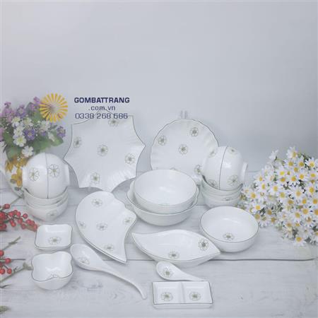 Bộ bát đĩa sứ cao cấp