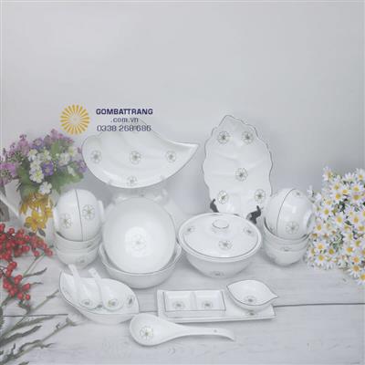 bộ bát đĩa ăn cơm đẹp trang trí bếp nhỏ