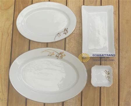 bộ bát đĩa gốm bát tràng
