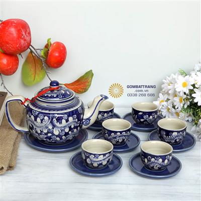 Ấm Chén Pha Trà Bát Tràng Bền Đẹp Hà Nội