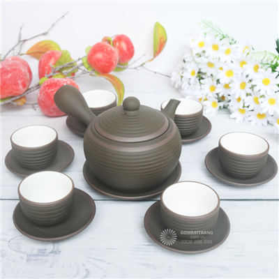 Bộ ấm chén Bát Tràng Bảo An phong thủy