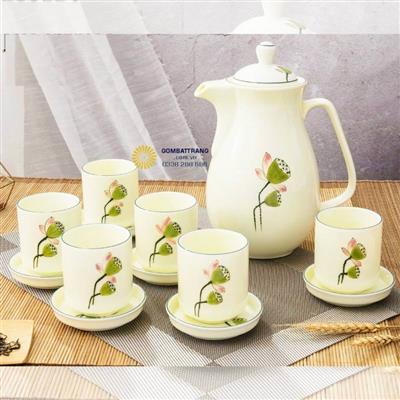 Bộ ấm chén Bát Tràng giả – mẫu được ưa chuộng nhất