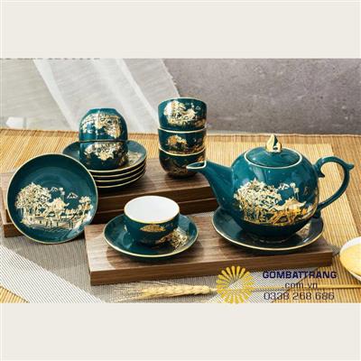 Bộ ấm chén giá rẻ Bát Tràng được ưa chuộng nhất