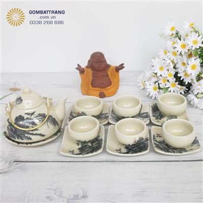  Bộ ấm chén uống trà Bát Tràng chĩnh hãng - Hội tụ tinh hoa gốm Việt  
