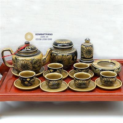 Bộ ấm chén uống trà hoa cúc giá rẻ nhất