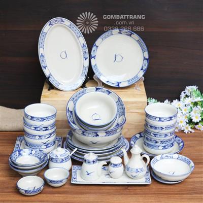 Bộ bát đẹp Bát Tràng tinh tế, nâng tầm bàn ăn Việt